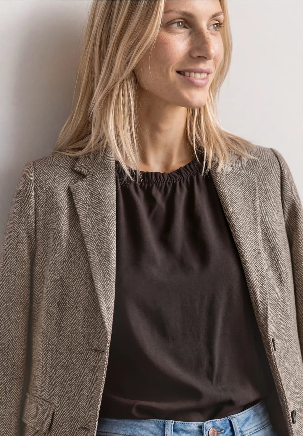 Street/Ibe Basic Blazer with lapel Collar