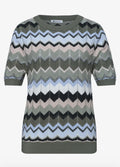 Street-One Zig Zag Short Sleeve Knit