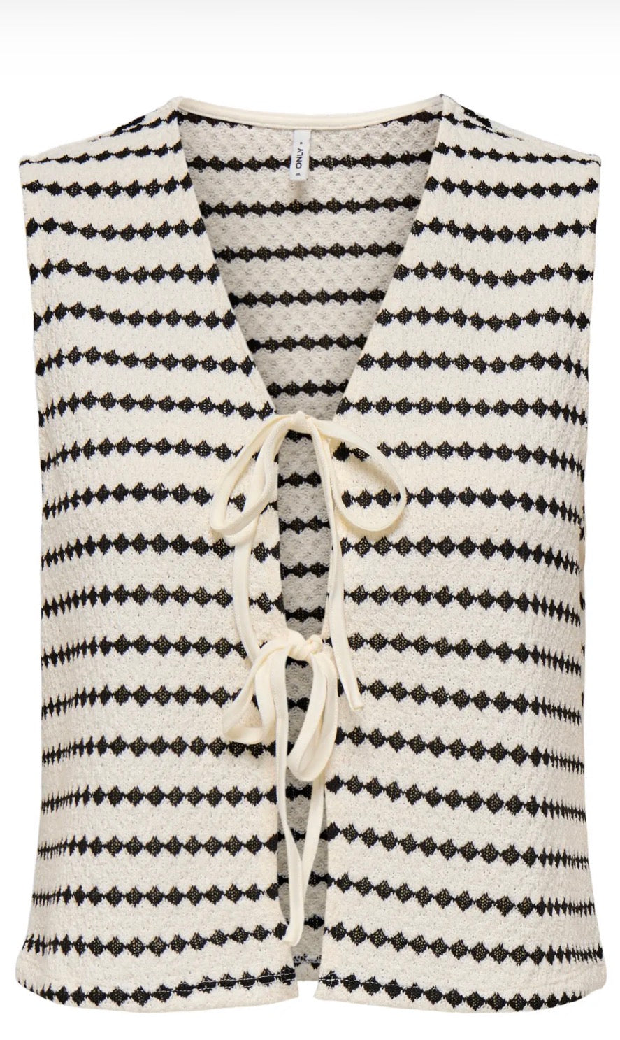 Only Leva Sil Short Stripe vest