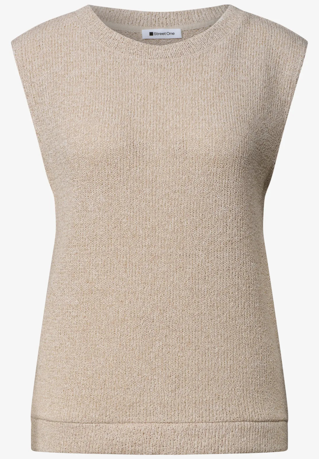 Street-One Sleeveless knit with gold glitter
