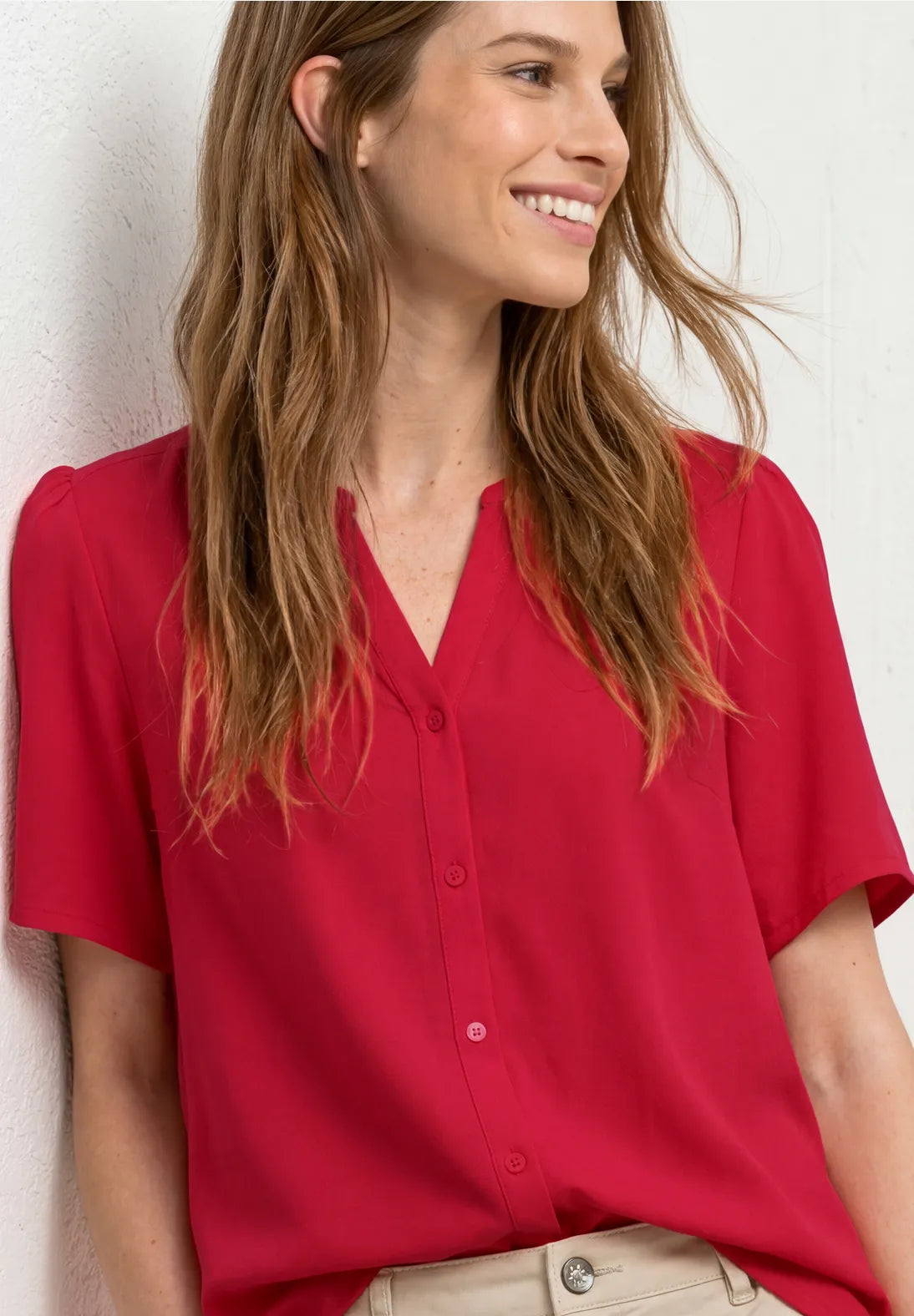 Street-One v-neck Button Blouse