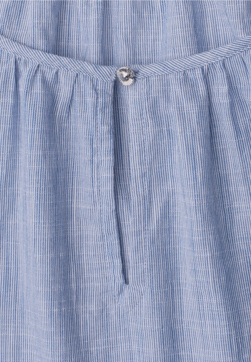 Street-One Chambray round neck blouse with cut out detail