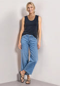 Street-One Round neck vest top with shoulder detail