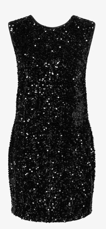 Only confidence sequin bow dress