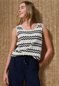 Street-One Knitted top with zig zag pattern
