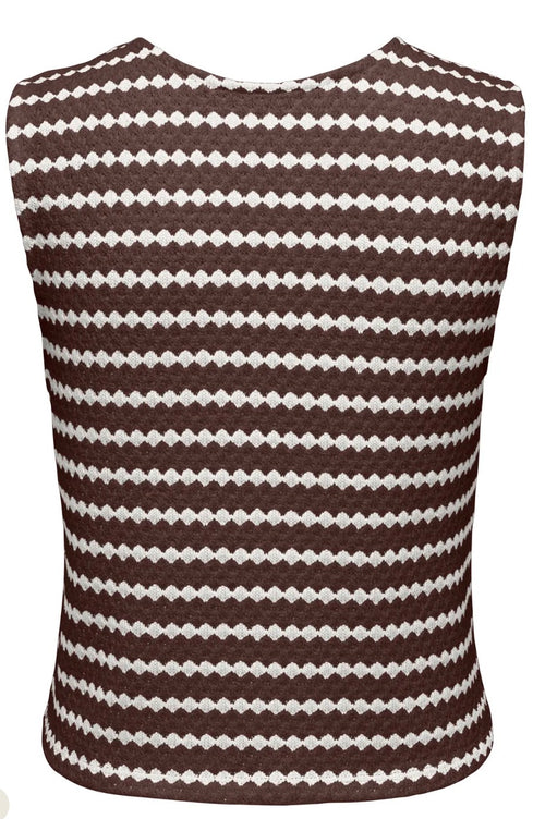 Only Leva Sil Short Stripe vest