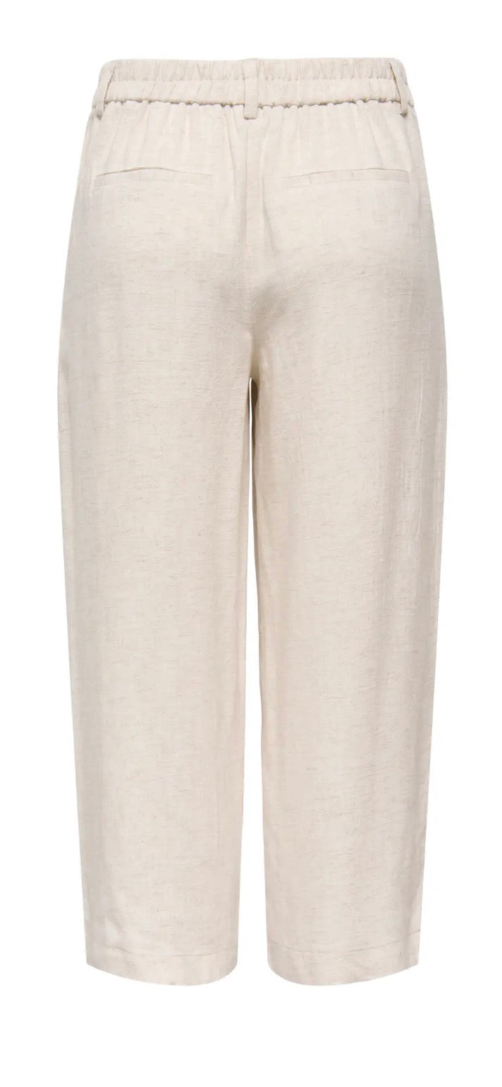 Only Siesta HW linen blend crop culot