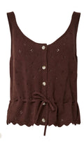 Pieces Puka u-neck knit