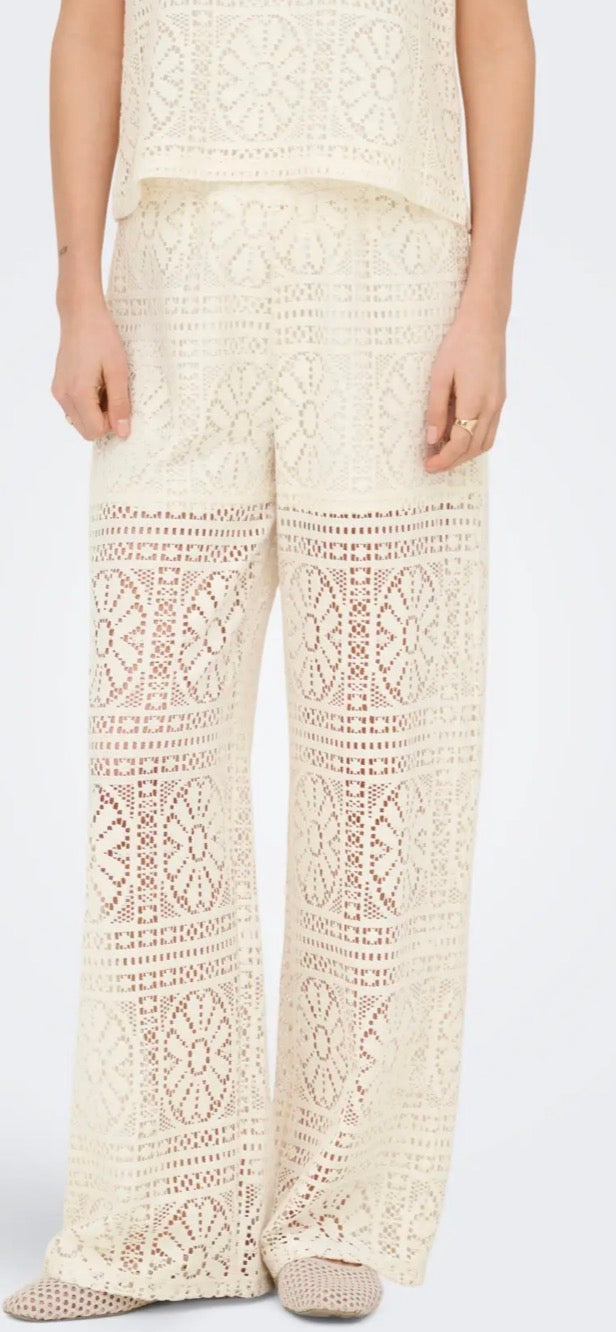 Only lian lace wide pants