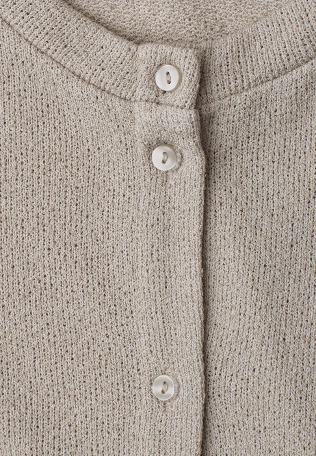 Street-One 3/4 Sleeve Jacket In Kniited look button through