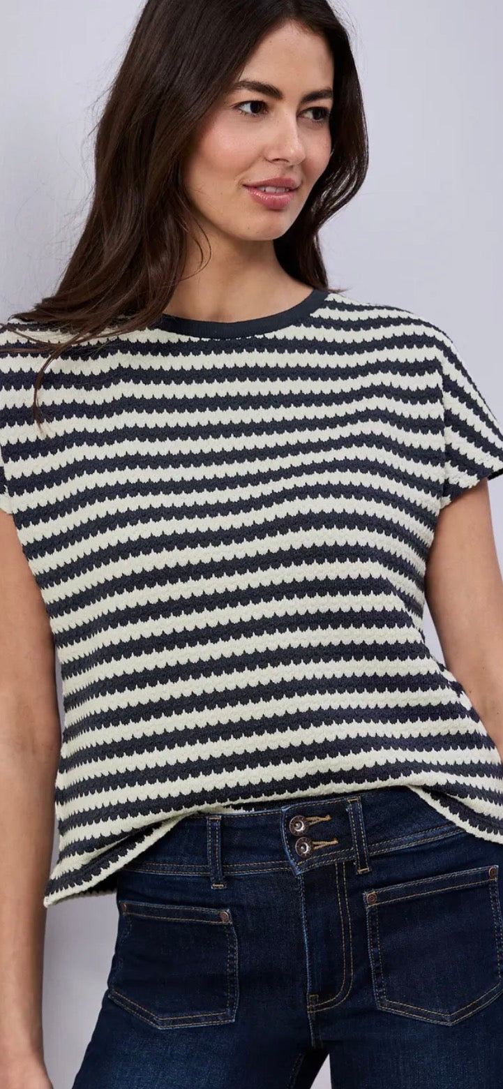 Street one dropped shoulder shirt with stripe