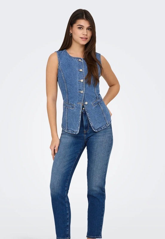 Only Giulina Denim Waostcoat