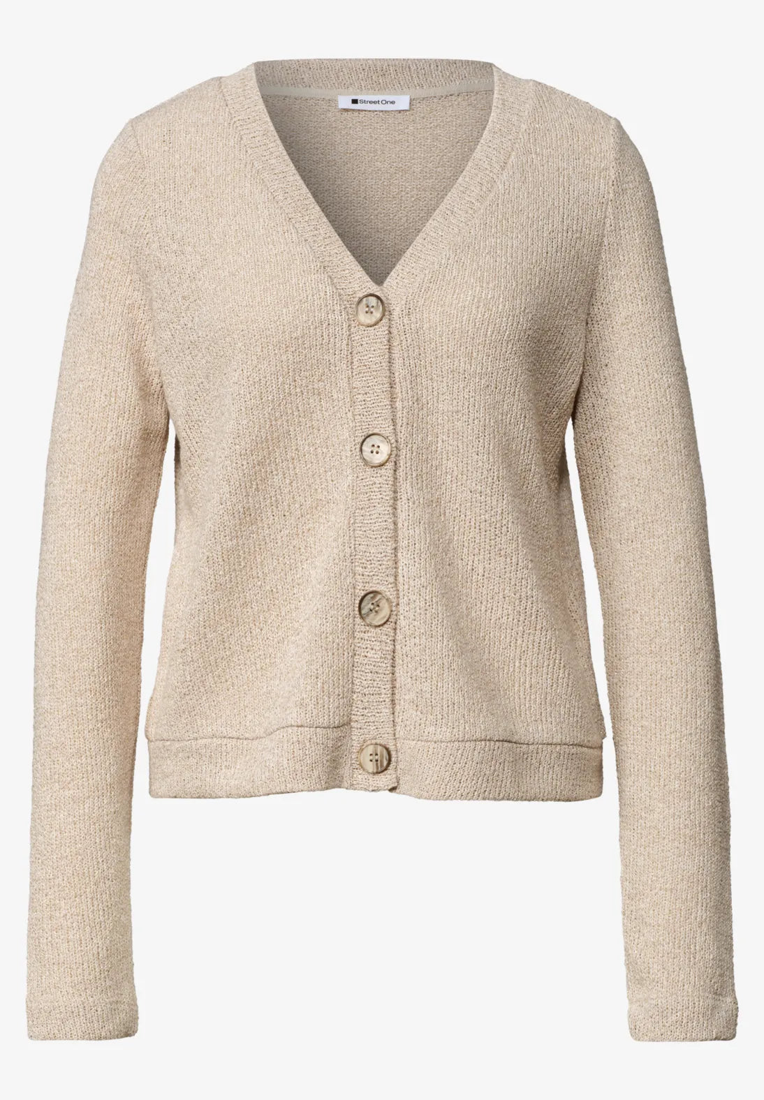Street-One Button Cardigan with glitter