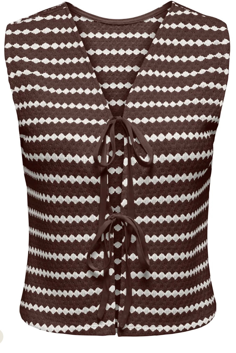 Only Leva Sil Short Stripe vest