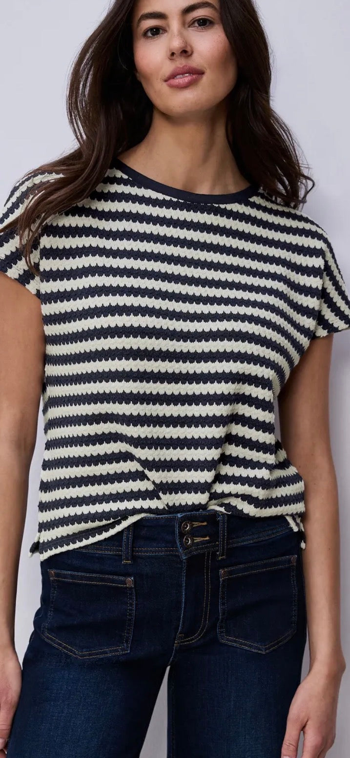 Street one dropped shoulder shirt with stripe