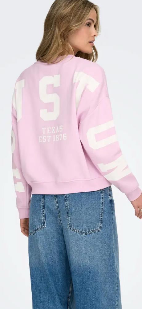 Only Baby Pink Print Sweat