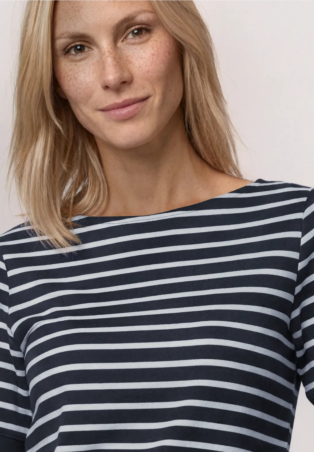 Street-One Stripe T-shirt with Boat Neck