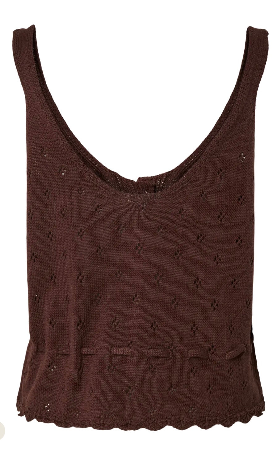 Pieces Puka u-neck knit