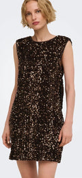 Only confidence sequin now dress