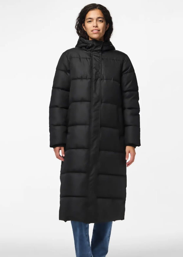 Pieces Maddie Long Puffer Coat