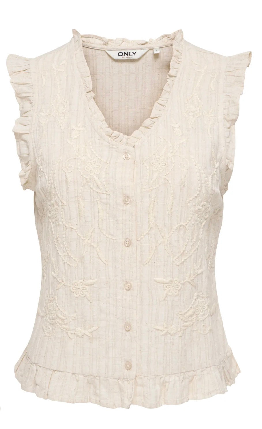 Only Ellys S/L Frill Top