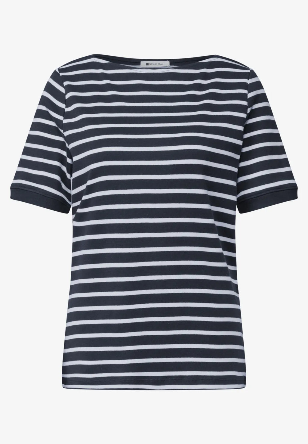 Street-One Stripe T-shirt with Boat Neck