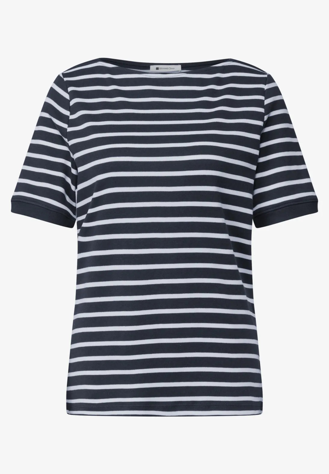 Street-One Stripe T-shirt with Boat Neck