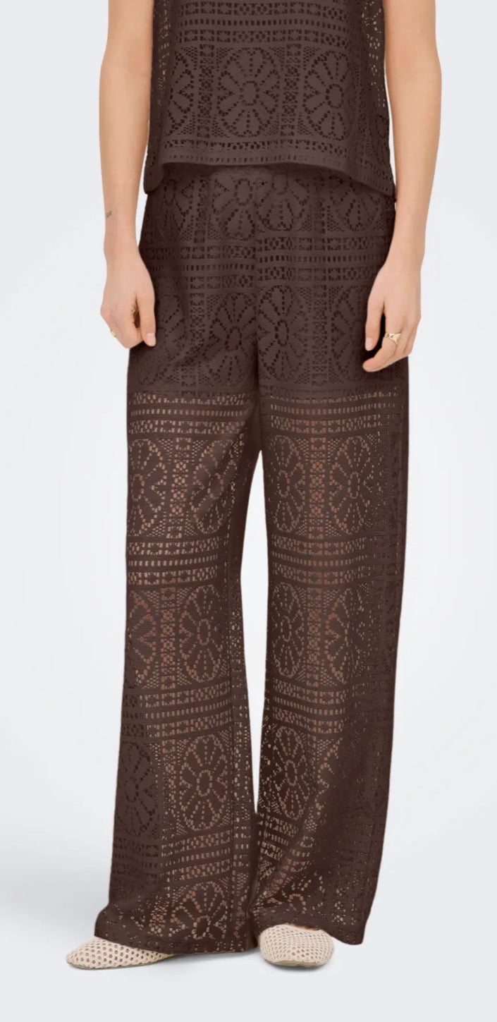 Only lian lace wide pants