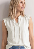 Street-One Top With Textured Mix And Crochet Details