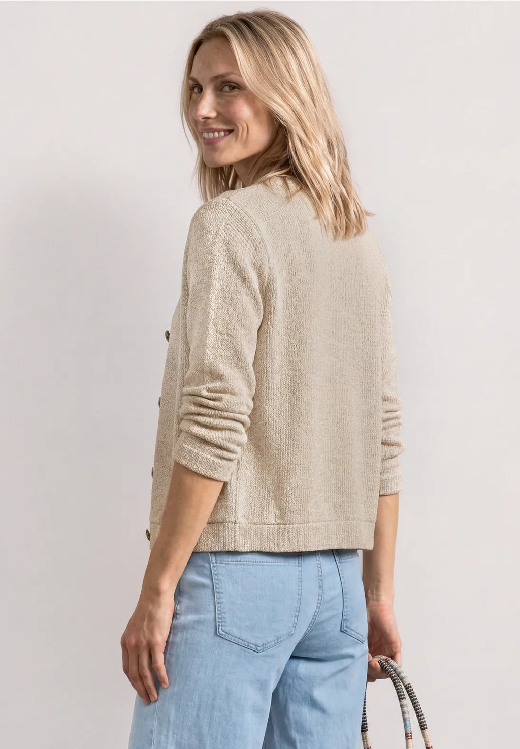 Street-One Button Cardigan with glitter