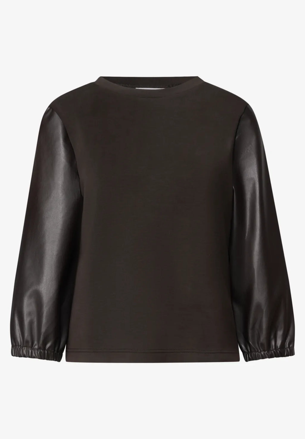 Street-one 3/4sleeve top with leather look