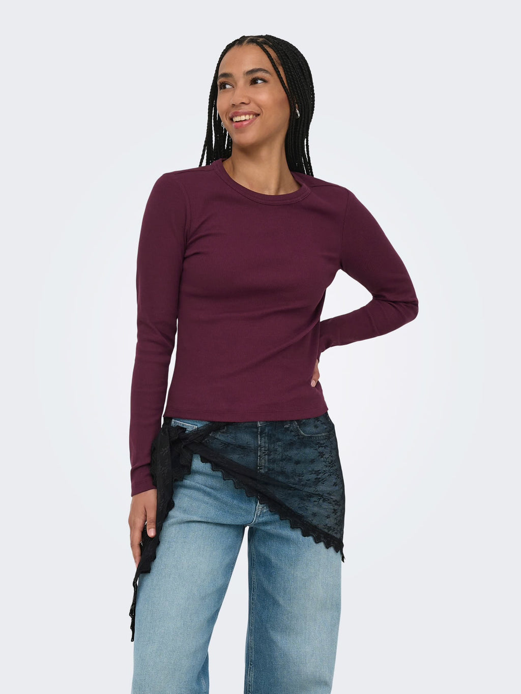 Only call/s o-neck basic top