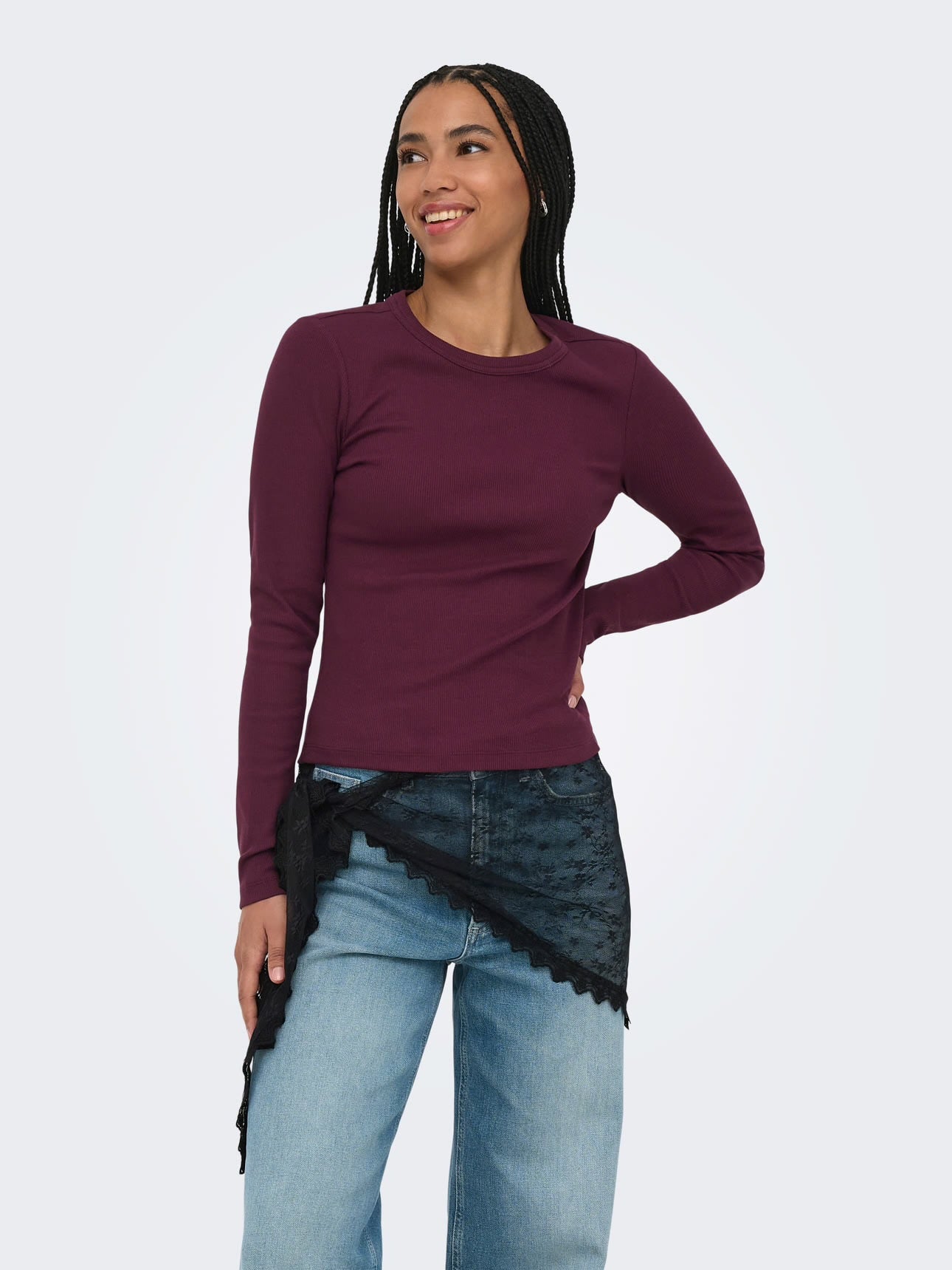 Only call/s o-neck basic top