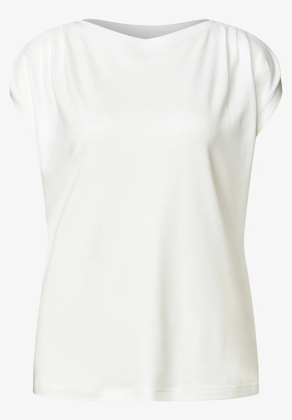 Street-One Dropped shoulder t-shirt with ruffle
