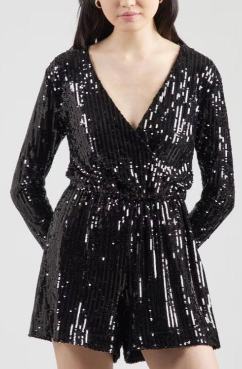 Only Amabel LS Sequin Playsuit
