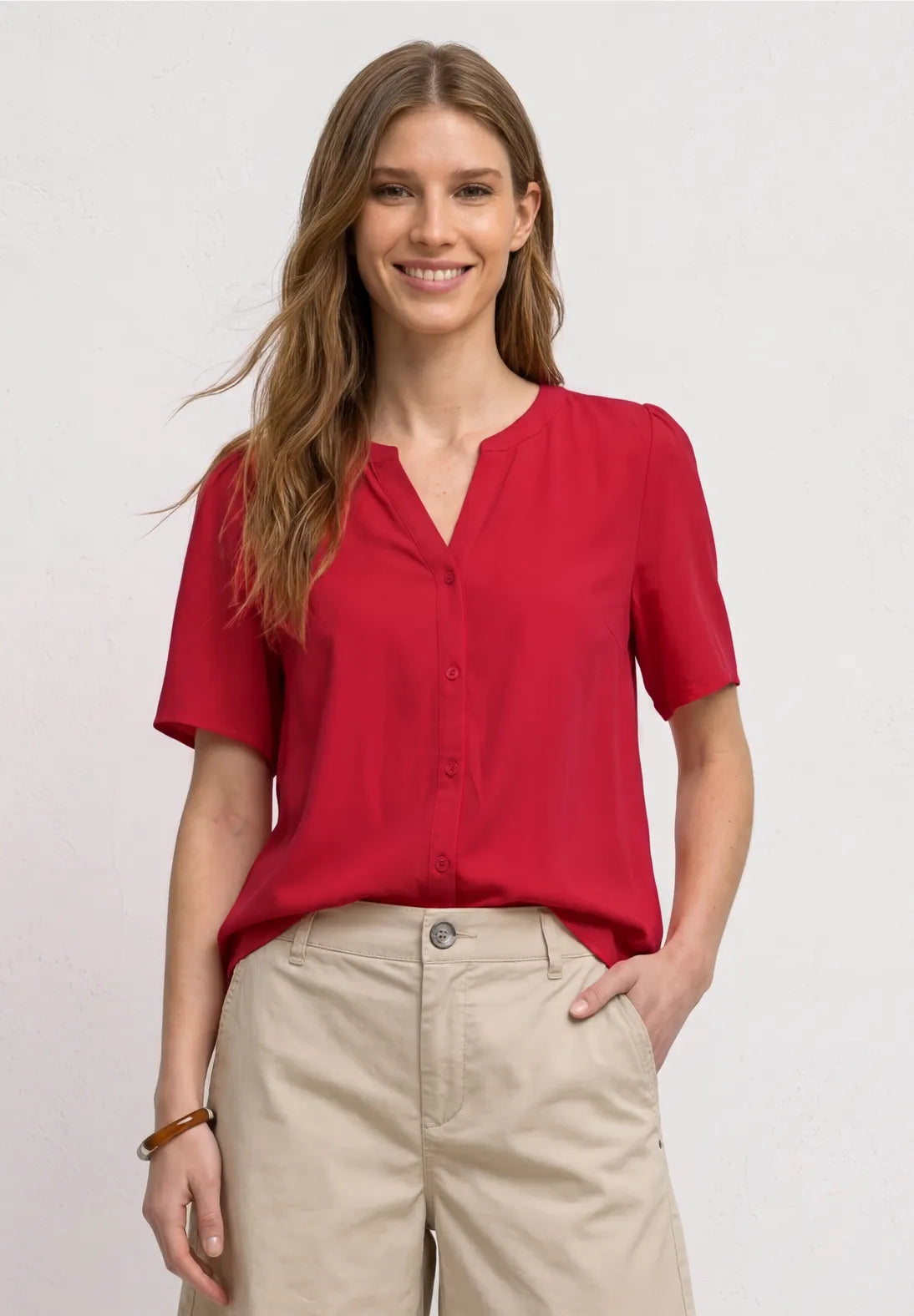 Street-One v-neck Button Blouse