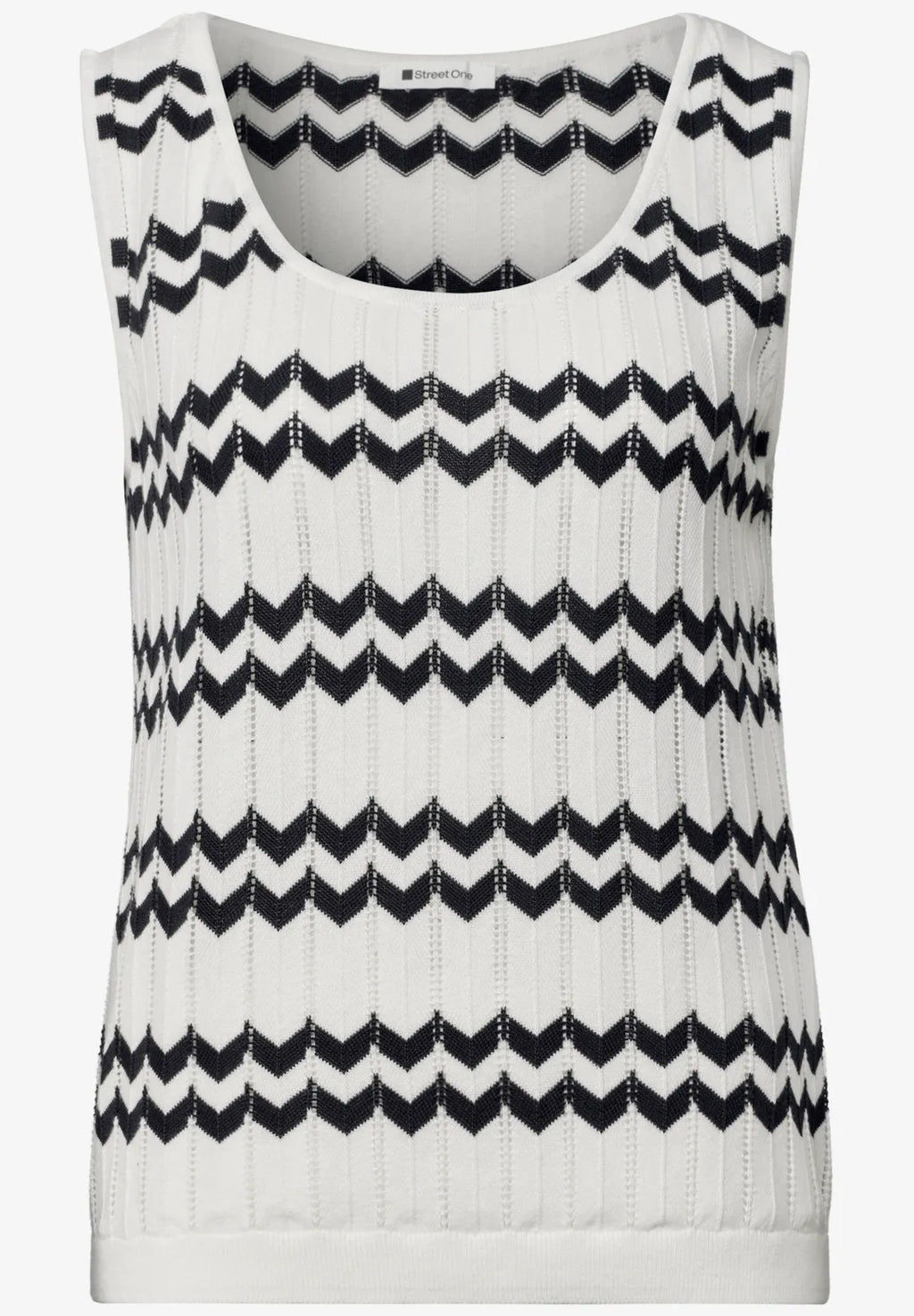 Street-One Knitted top with zig zag pattern