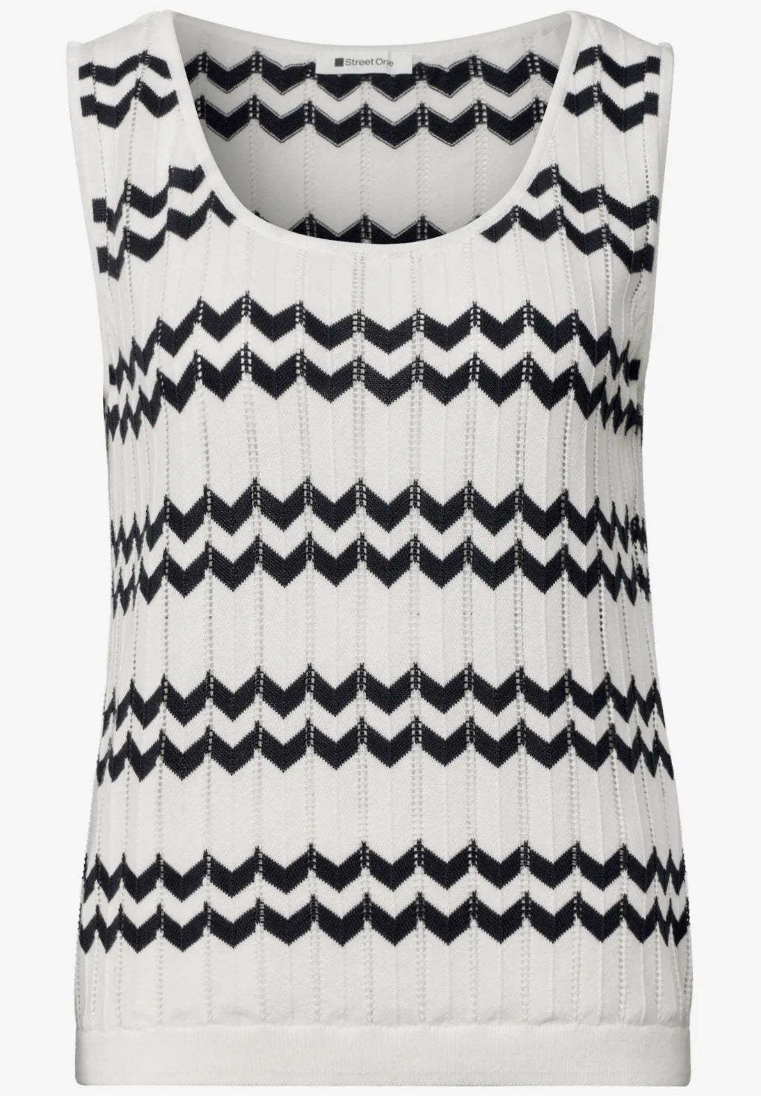 Street-One Knitted top with zig zag pattern
