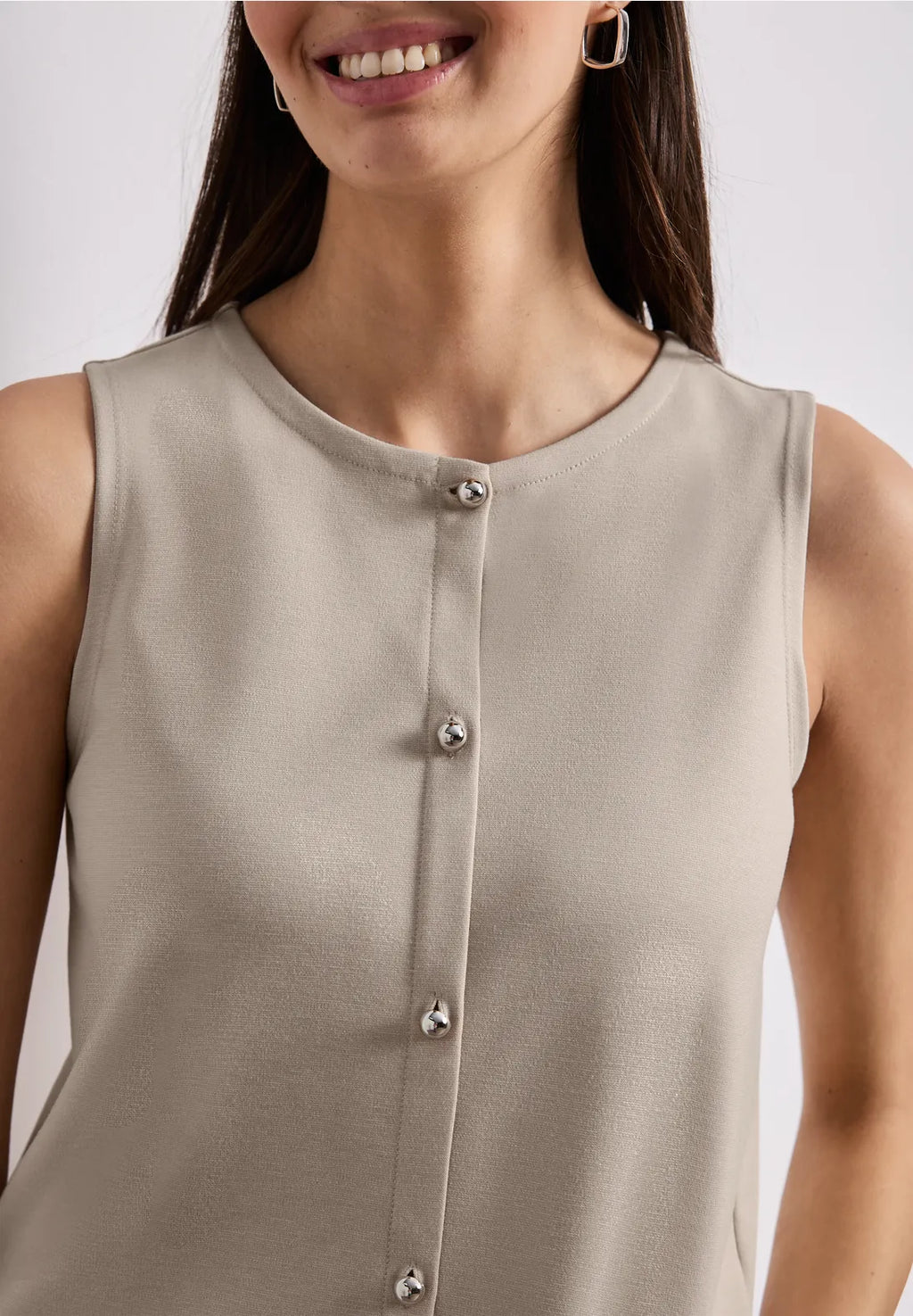 Street-One Jersey Vest Round Neck