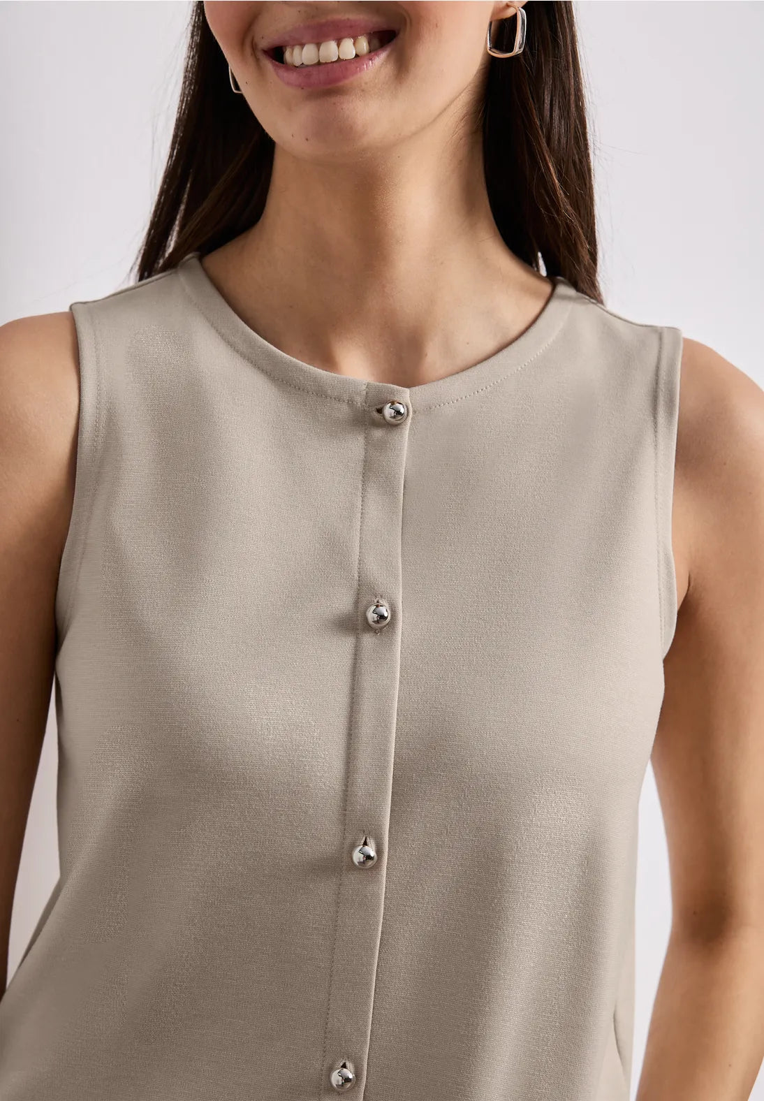 Street-One Jersey Vest Round Neck