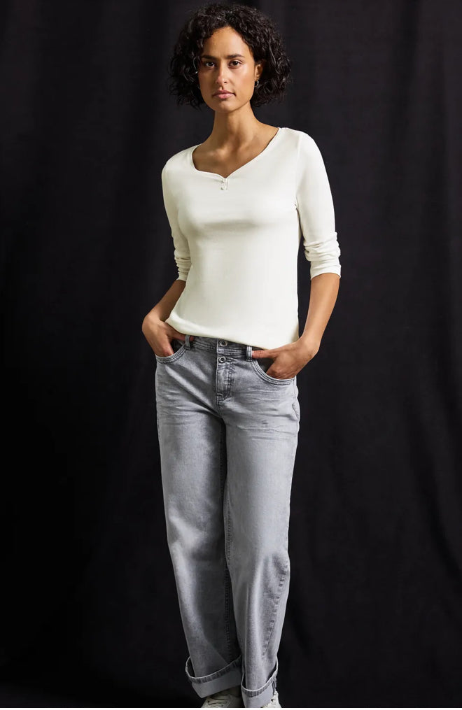 Street One Basic Button Top