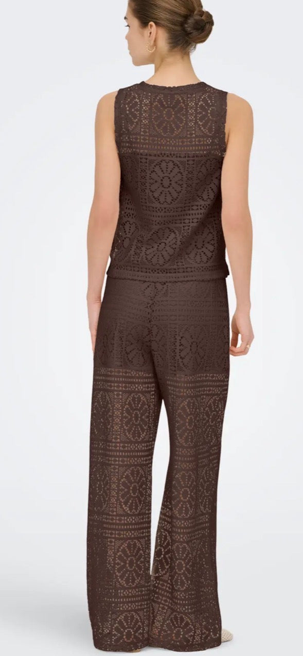 Only lian lace wide pants