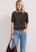 Street-one Short-sleeved sweater with jewlery detail