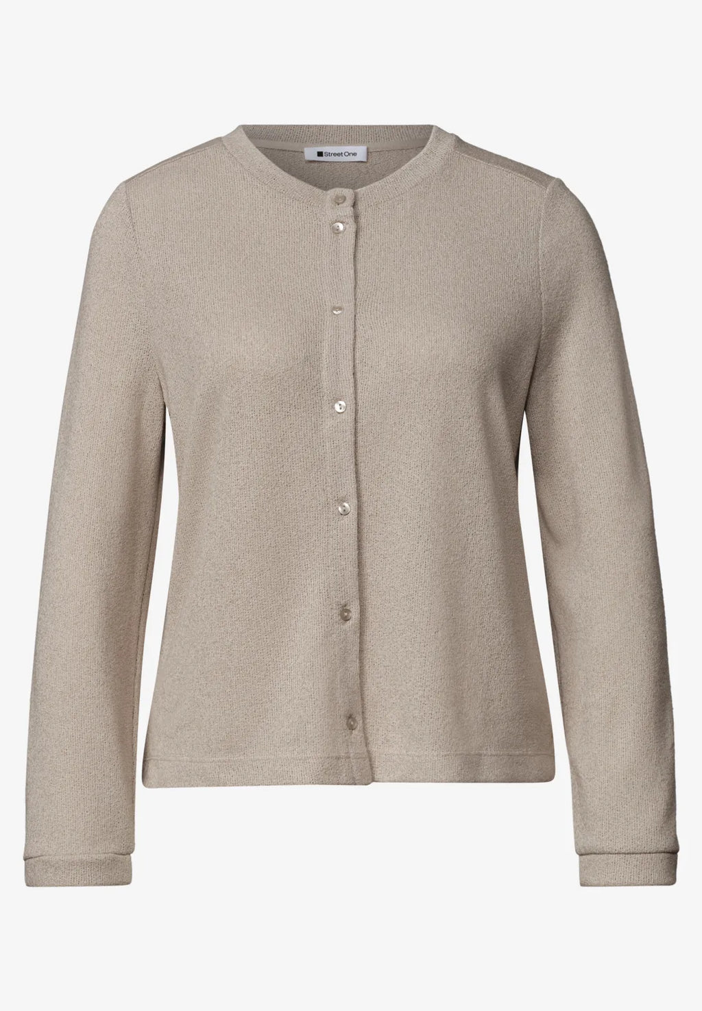 Street-One 3/4 Sleeve Jacket In Kniited look button through