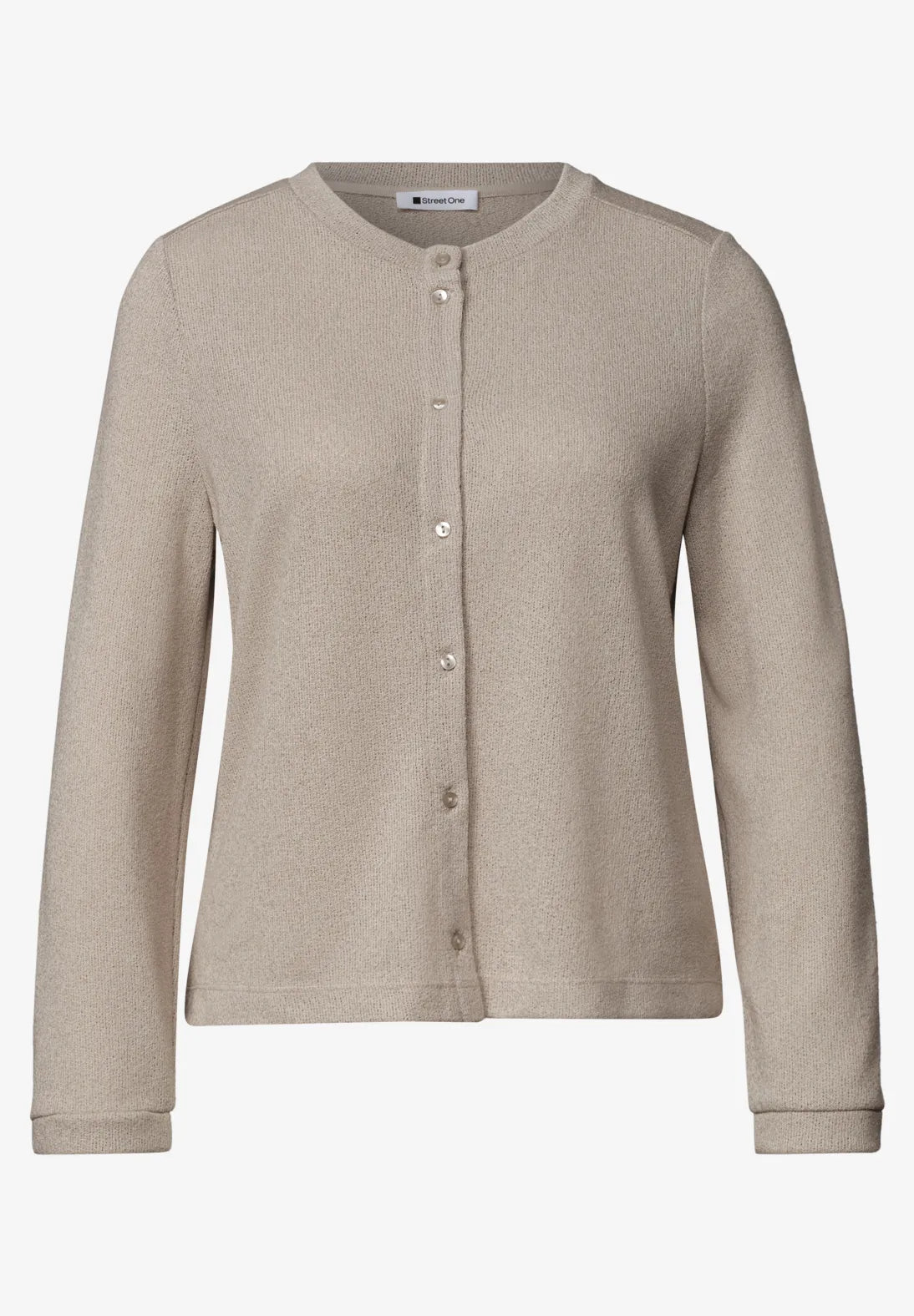 Street-One 3/4 Sleeve Jacket In Kniited look button through