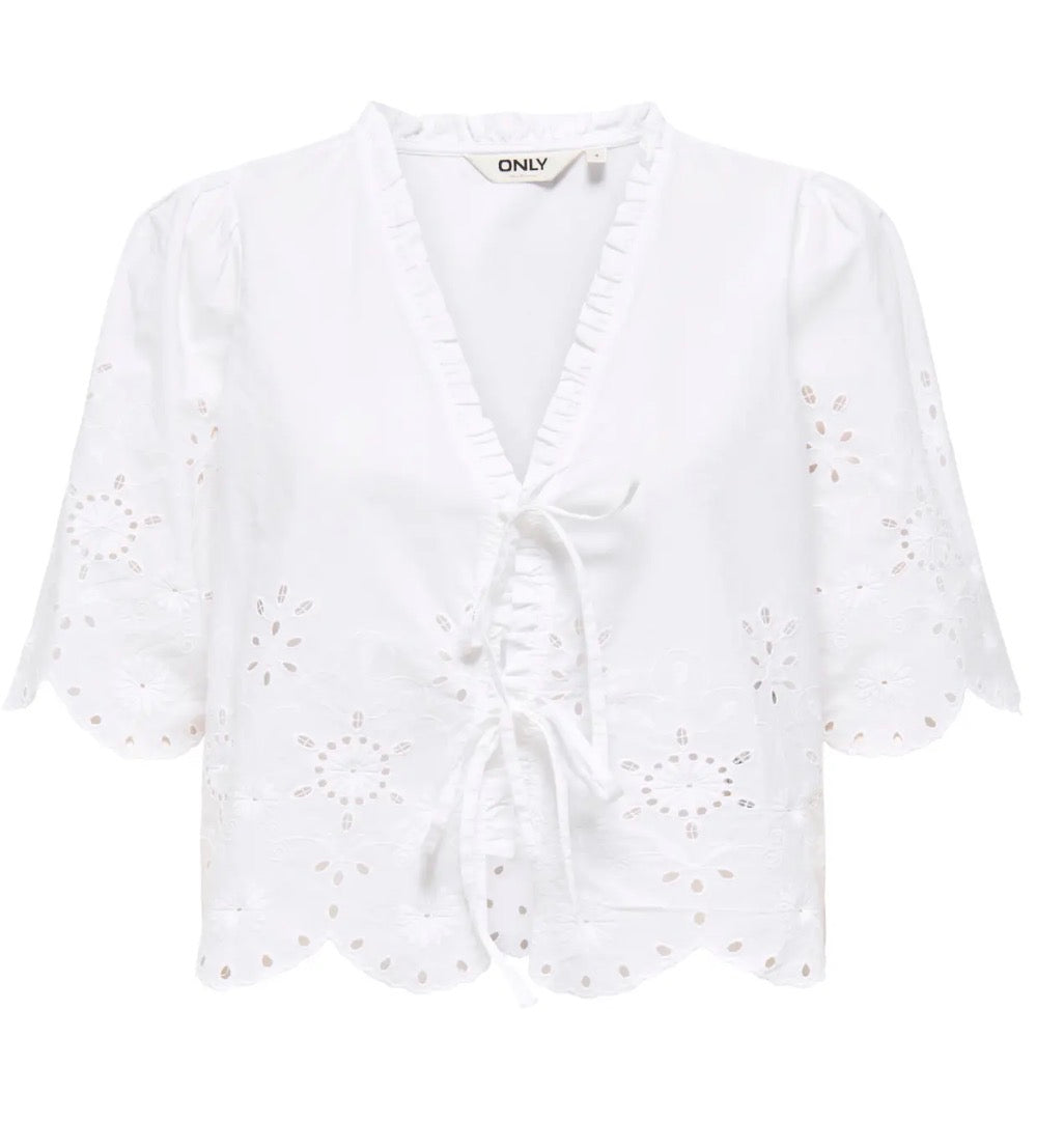 Only Miffy s/s emb tie top