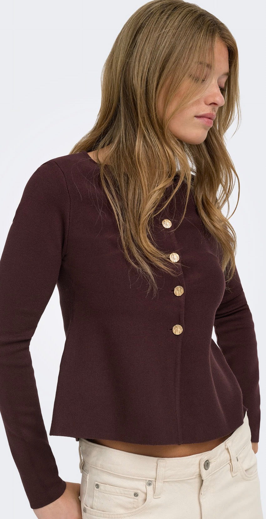Only Melli La neck button cardigan