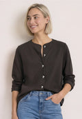 Street-one knit look jacket with silver button