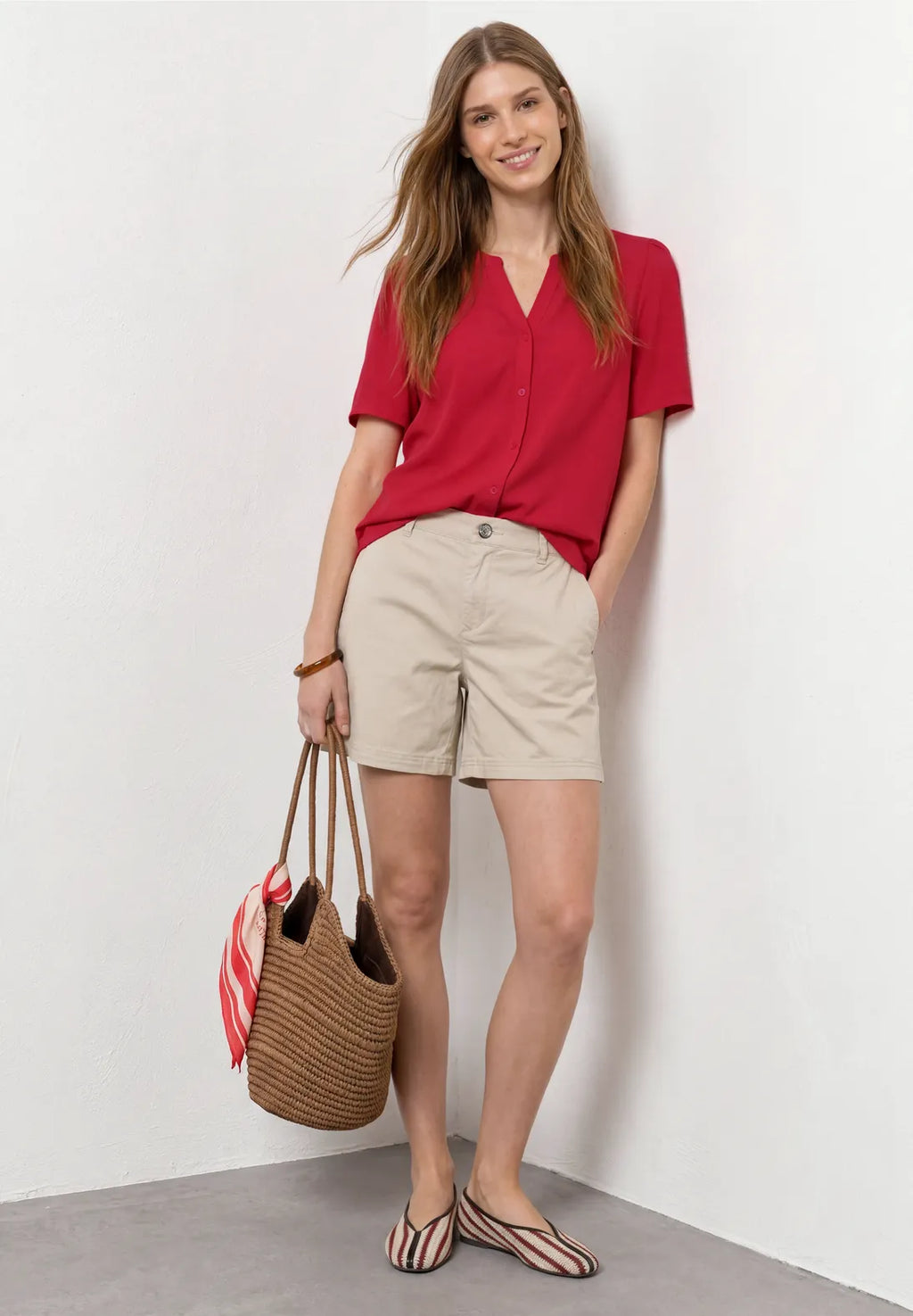 Street-One v-neck Button Blouse