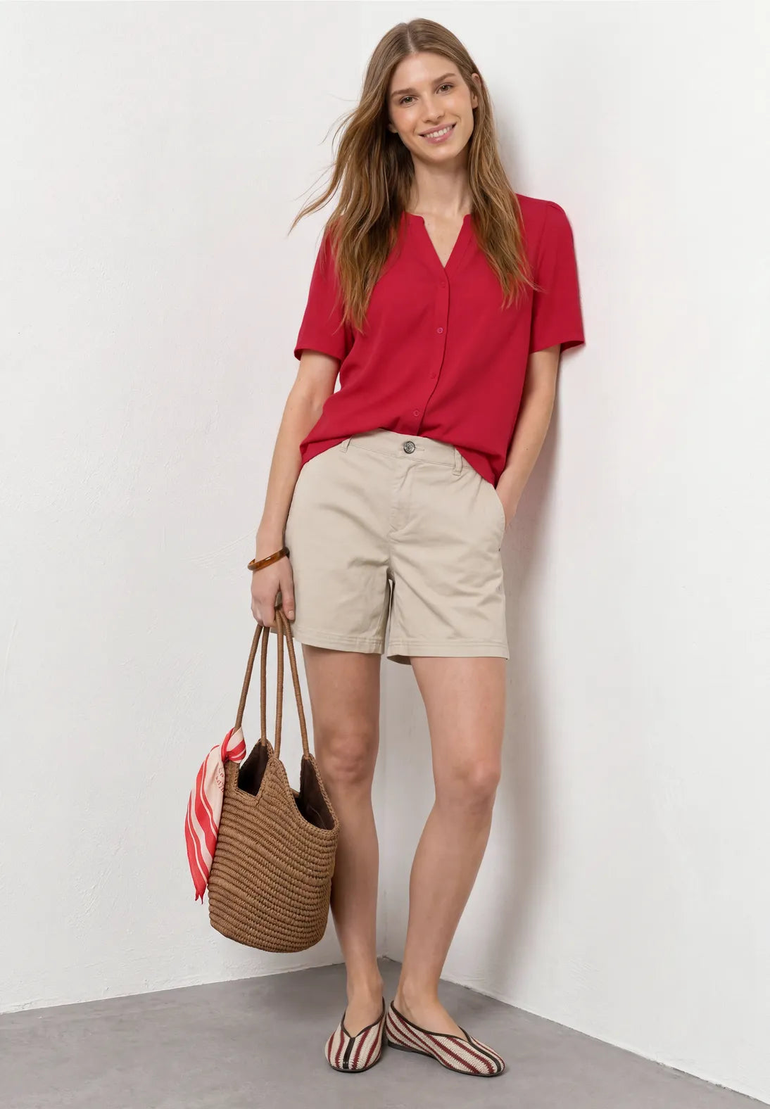 Street-One v-neck Button Blouse